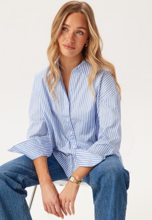 Läs mer om ONLY Onloregon Solo Shirt Bright White Stripes:GRANADA S M