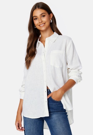 Läs mer om ONLY Tokyo Linen Blend Shirt Bright White XL