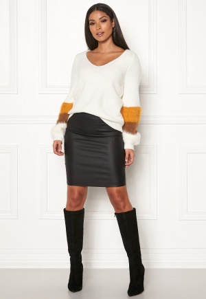 Läs mer om Pieces Paro HW Coated Skirt Black XL