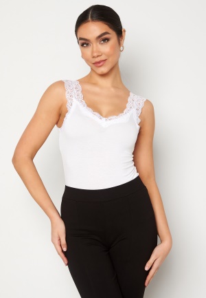 Pieces Barbera Lace Top 2-Pack Bright White XS