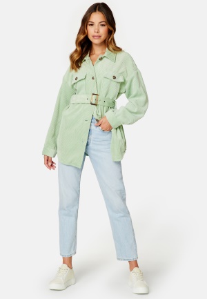 Pieces Effi Selma Overshirt Jacket Silt Green XS