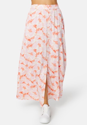 Pieces Kasey Maxi Skirt Pink Lady AOP:Coral M