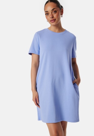 Läs mer om Pieces Pcchilli Summer Sweat Dress Dusty Blue XL