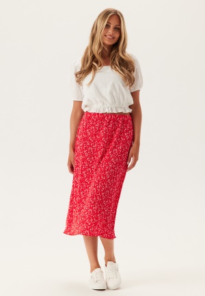 Läs mer om Pieces Pcflora Hw Midi Skirt Lollipop Aop:small Flower L