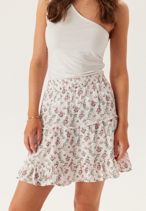 Image of Pieces Pcnya Hw New Skirt Cloud Dancer Aop:romantic Flow S