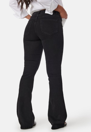Pieces Pcpeggy Flared High Waist Jeans Black L