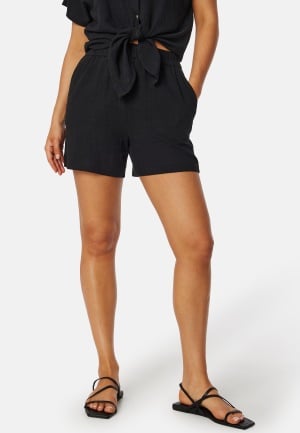 Läs mer om Pieces Pcvinsty HW Linen Shorts Black XL