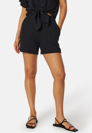 Läs mer om Pieces Pcvinsty HW Linen Shorts Black S