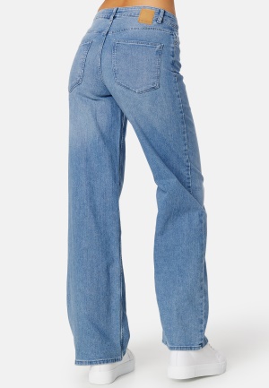 Pieces Peggy HW Wide Pant Light Blue Denim L