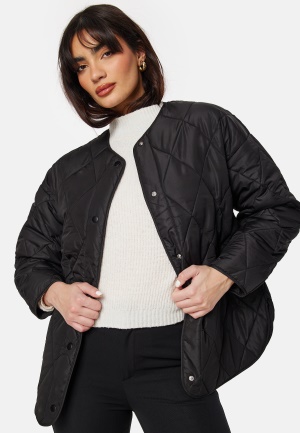 Image of Pieces Stella Quilted Jacket Black L