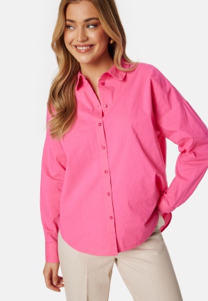 Läs mer om Pieces Tanne LS Loose Shirt Hot Pink L