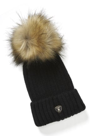 Läs mer om ROCKANDBLUE Pom Pom Hat Black/Natural One size