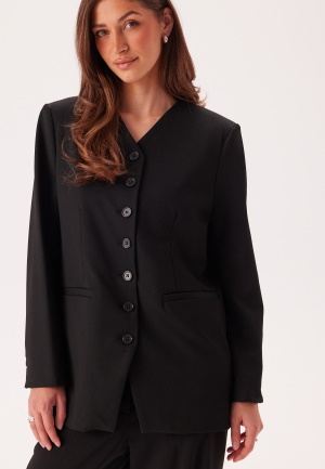 Läs mer om SELECTED FEMME Slfhedi Ls Relaxed Blazer Black Detail:Melange 42