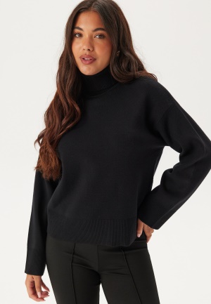 Läs mer om SELECTED FEMME Slfkamma Ls Knit Roll Neck Noo Black L