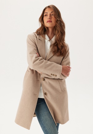 Läs mer om SELECTED FEMME Slfnew Alma Wool Coat Noos Sandshell/Melange 40