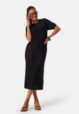 Bilde av Selected Femme Slfvinna Long Knit Dress Black L