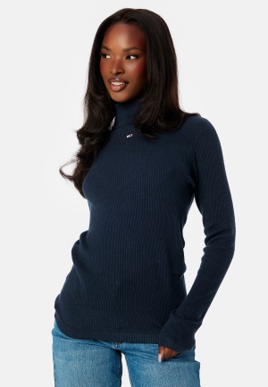 Läs mer om TOMMY JEANS Essential Turtleneck Sweater C87 Twilight Navy XL