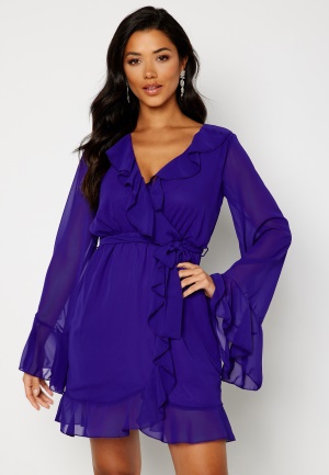 Trendyol Ana LS Wrap Dress Purple 34