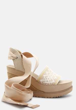 UGG Abbot Ankle Wrap Wedge Driftwood 38