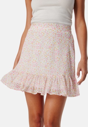 Läs mer om VERO MODA Vmsmilla high waist short skirt White/Pink/Floral M
