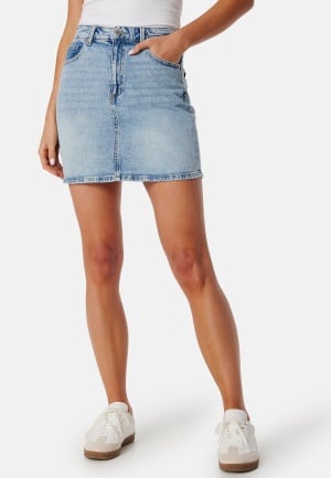 Läs mer om VERO MODA Vmtessa High Rise short denim skirt Light Blue Denim M