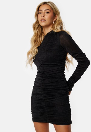 Läs mer om VILA Dafni Glitter Mesh Dress Black Detail:Black G S