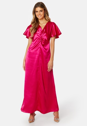 VILA Sittas V-Neck S/S Maxi Dress Pink Yarrow Detail: 34