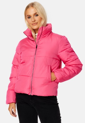 VILA Tate L/S Short Puffer Jacket Fandango Pink 34