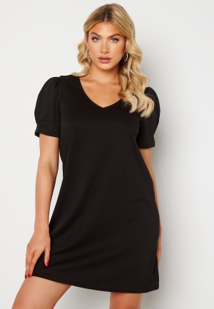 VILA Tinny V-Neck S/S Puff Sleeve Dress Black XS