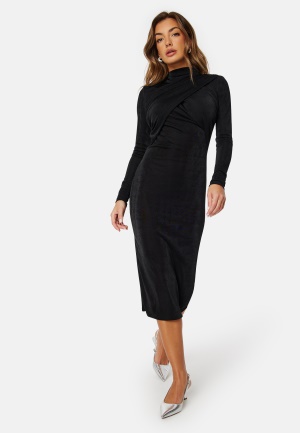 Läs mer om VILA Verona Funnel Neck Mid Dress Black XL