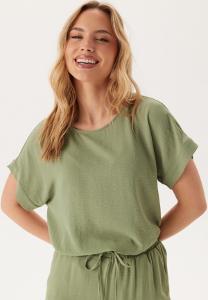 Image of VILA Vijosa S/S TOP - NOOS TOP - NO Oil Green 42
