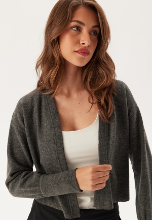 Läs mer om VILA Viluna L/S CARDIGAN Dark Grey Melange S