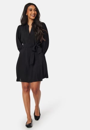 Läs mer om VILA Vipandy L/S short dress Black Beauty 38