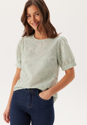 Image of VILA Visonja O-neck S/S TOP/LN TOP/ Silt Green 42