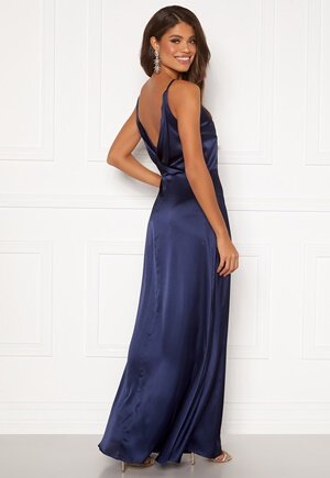 laylani satin gown navy