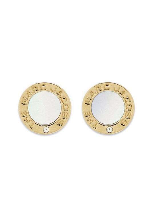 bubbleroom.se | The Medallion MOP Earrings 103 MOP/Gold