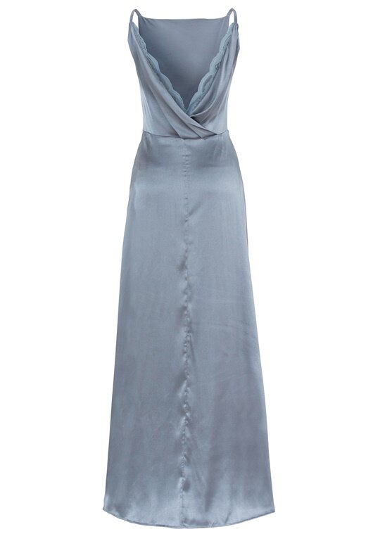 laylani satin gown navy