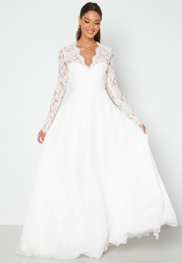 kate lace gown white