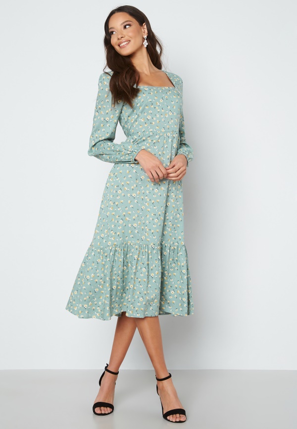 Happy Holly Violetta dress Dusty green / Patterned 44/46, Happy Holly -  Vertaa hinta & tilaa netistä 