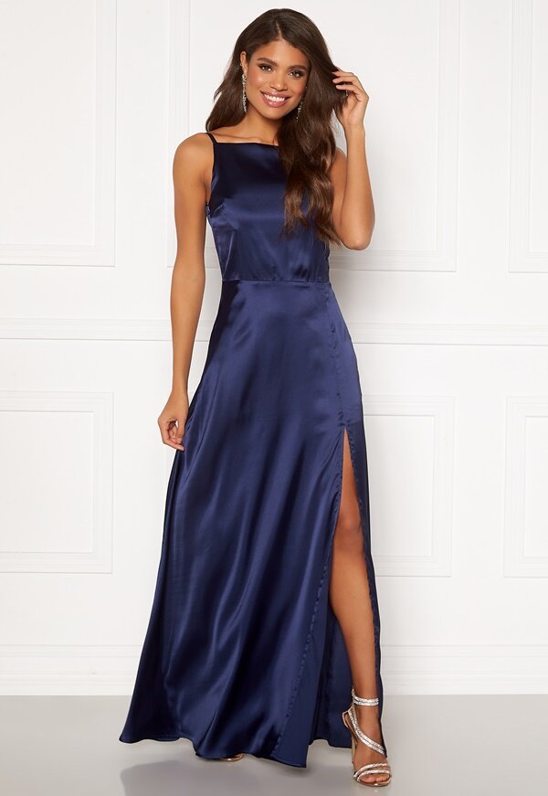 laylani satin gown navy