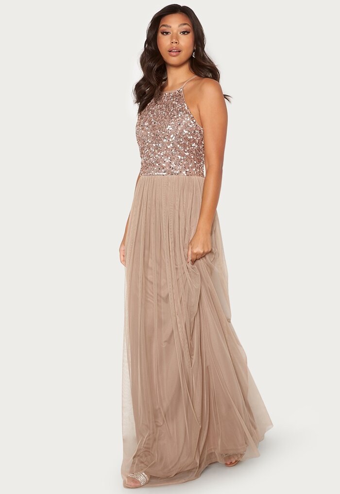 AngelEye High Neck Sequin Maxi Dress Bubbleroom