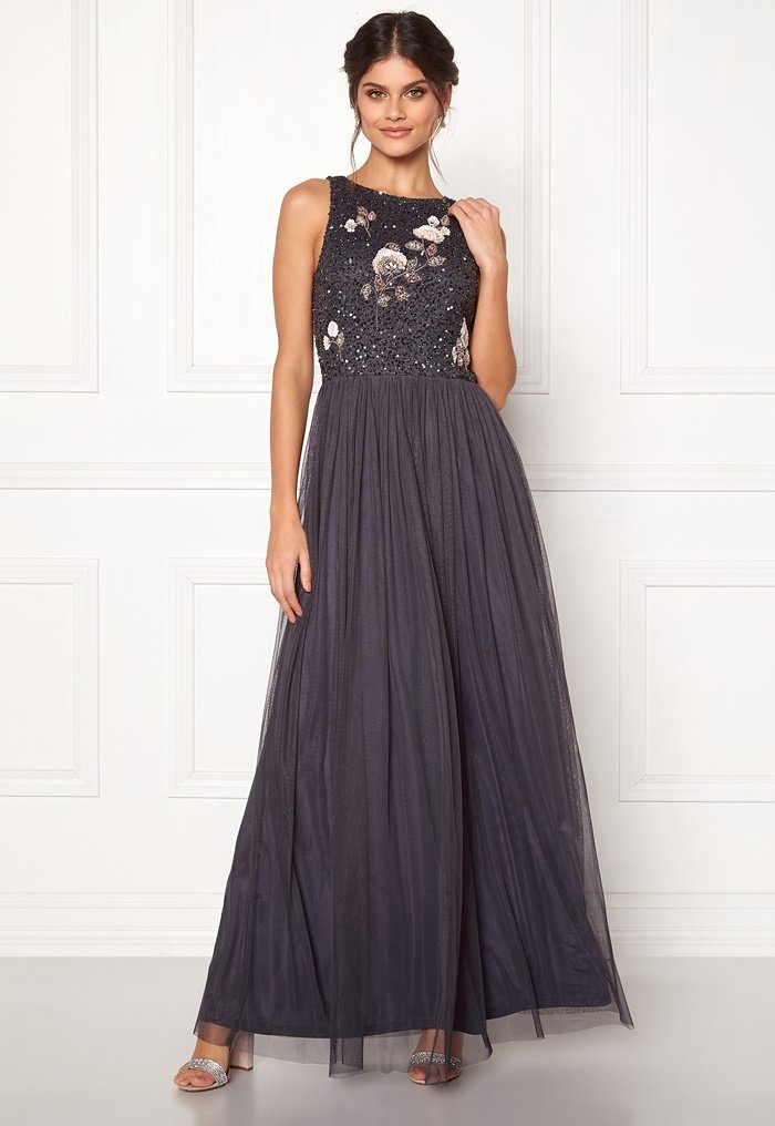 AngelEye Sequin Bodice Maxi Dress