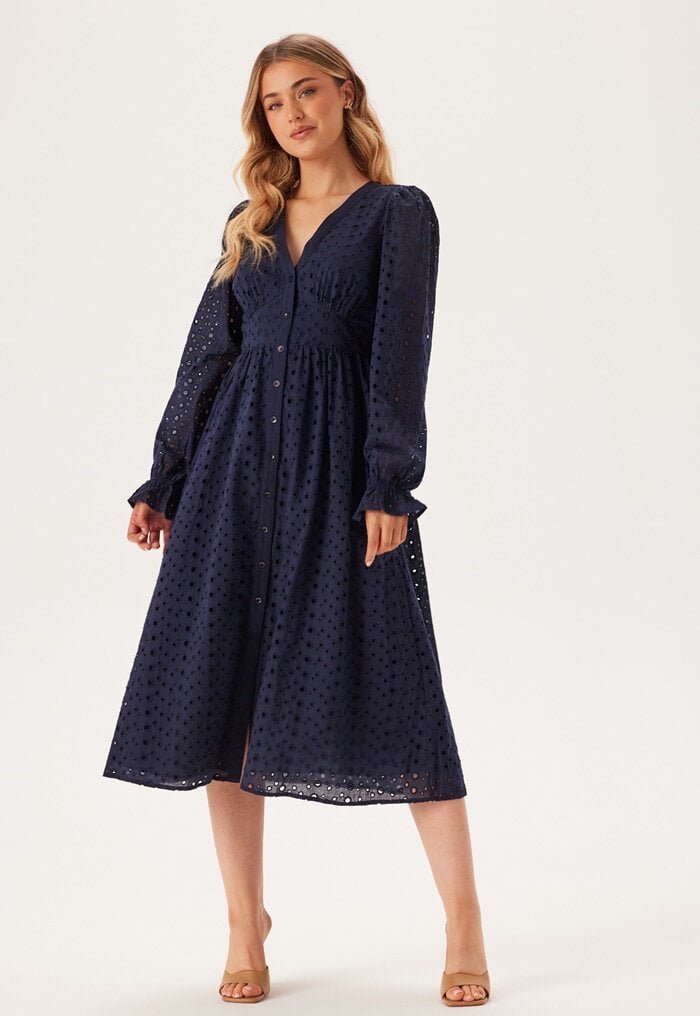 BUBBLEROOM Broderie Anglaise Midi Dress