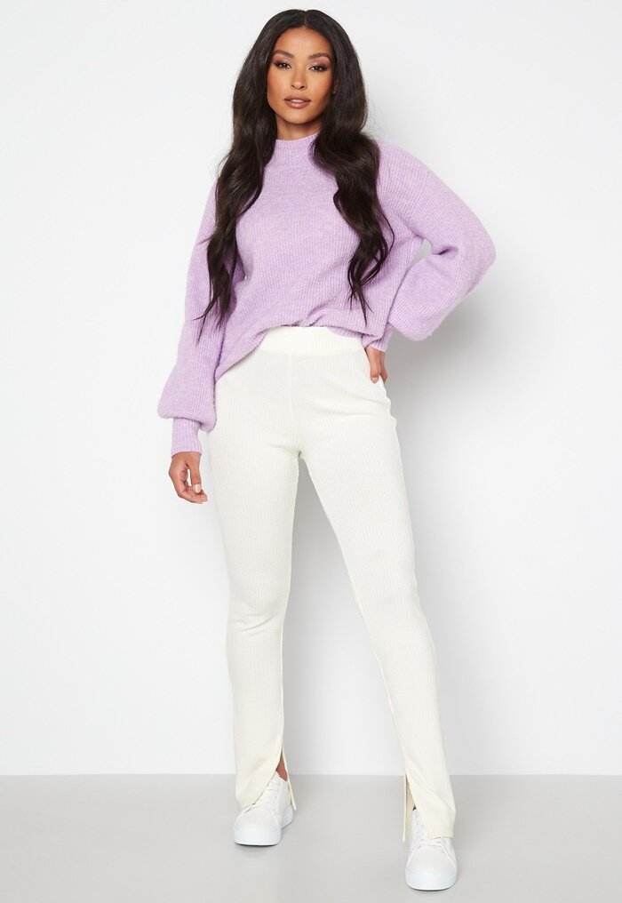 BUBBLEROOM Ilse fine knitted slit pants