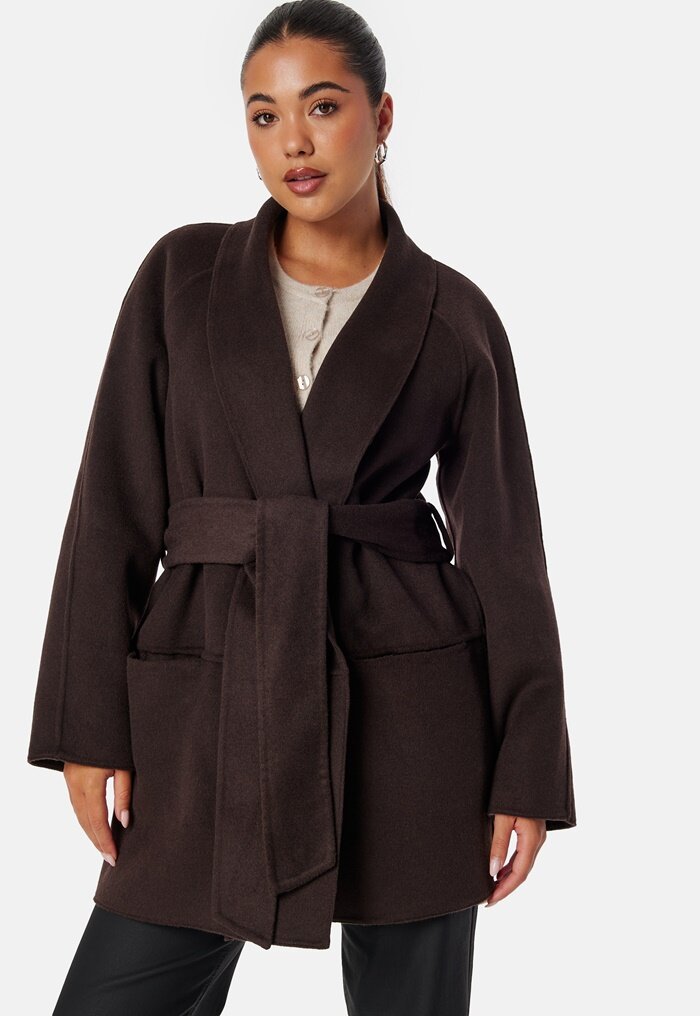 BUBBLEROOM Lilah Belted Wool Coat