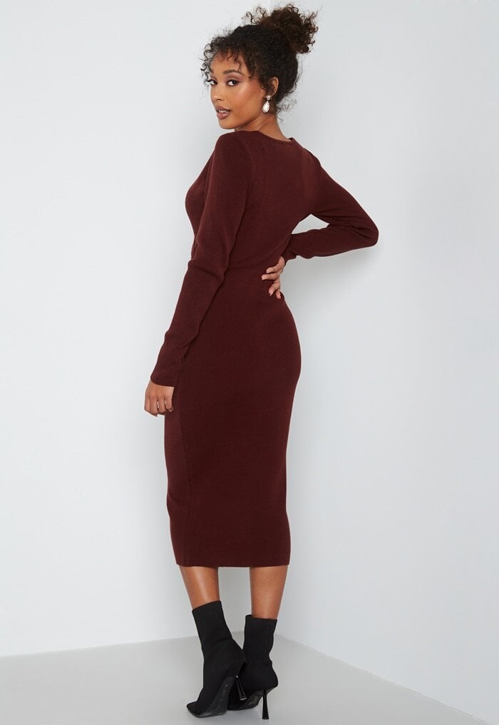 BUBBLEROOM Lima knitted wrap dress