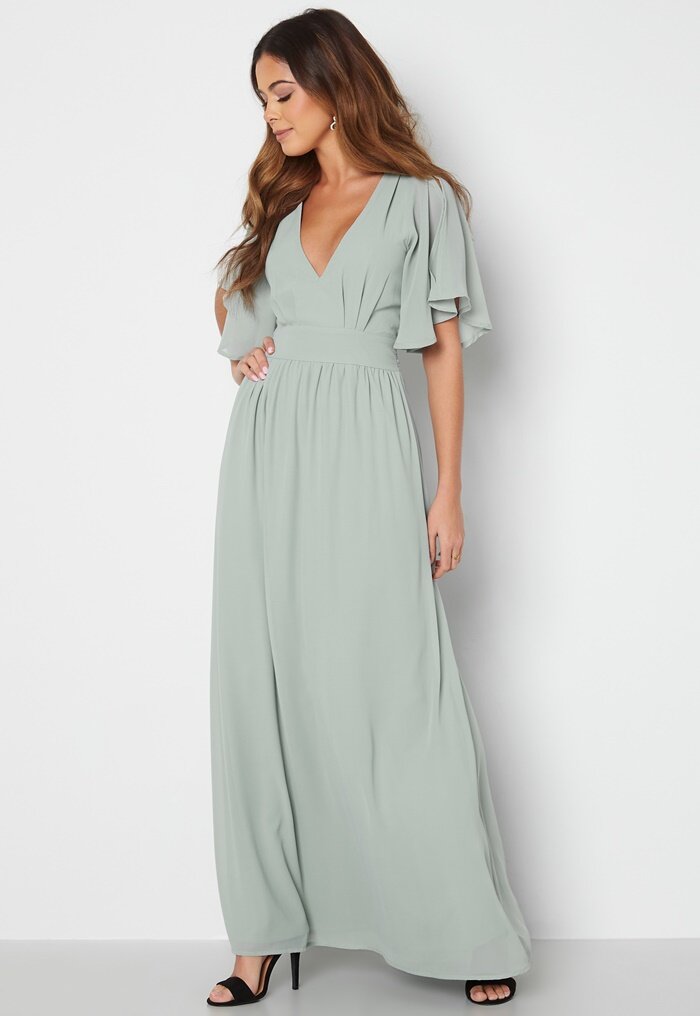 Bubbleroom Occasion Butterfly sleeve chiffon gown