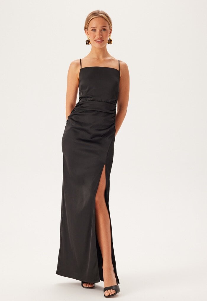 Bubbleroom Occasion Tie Back Satin Gown