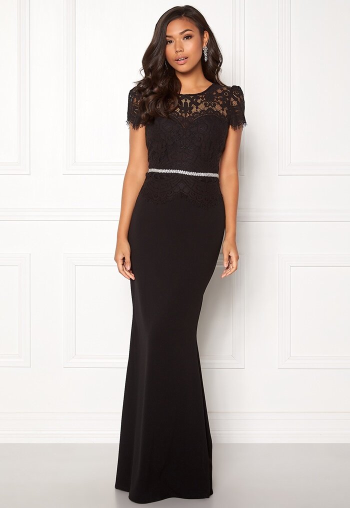 Goddiva Cap Sleeve Lace Dress