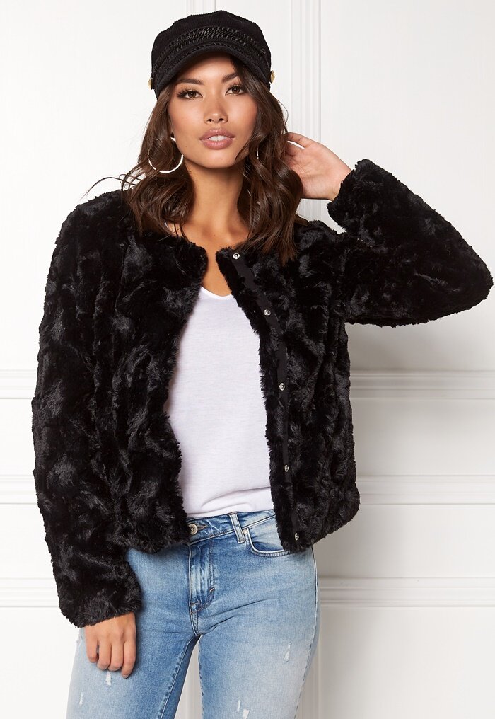 VERO MODA Curl Short Fake Fur Jacket Bubbleroom